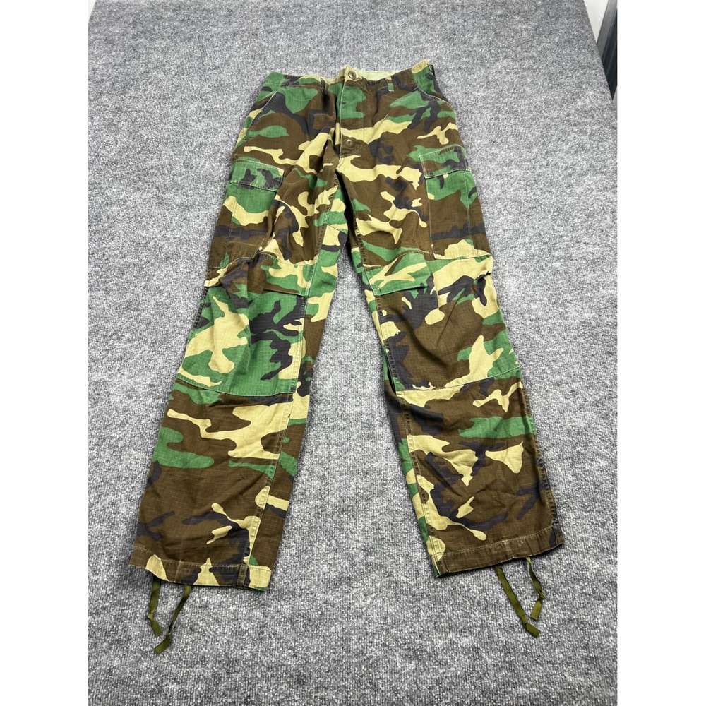 Vintage US Military Woodland Camo Cargo Pants Medium Regular 90s BDU Trousers